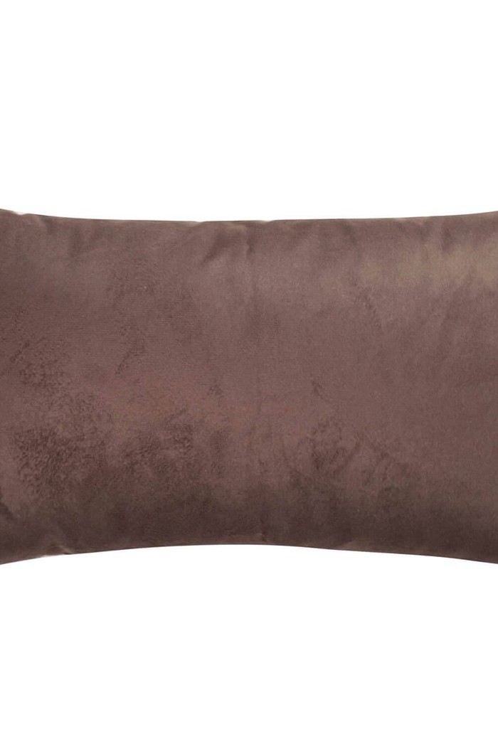 Capa de Almofada Baguete Veludo Liso 25cm x 42cm - Marrom