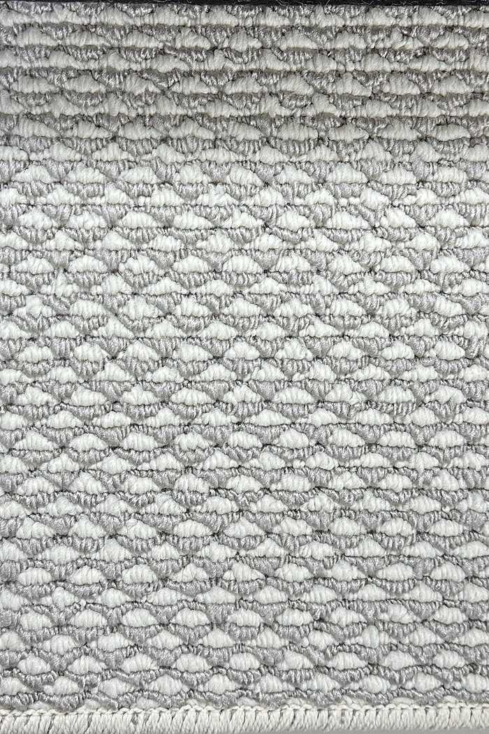 Tapete Sala Boucle Mesclado Off White e Cinza - Sob Medida