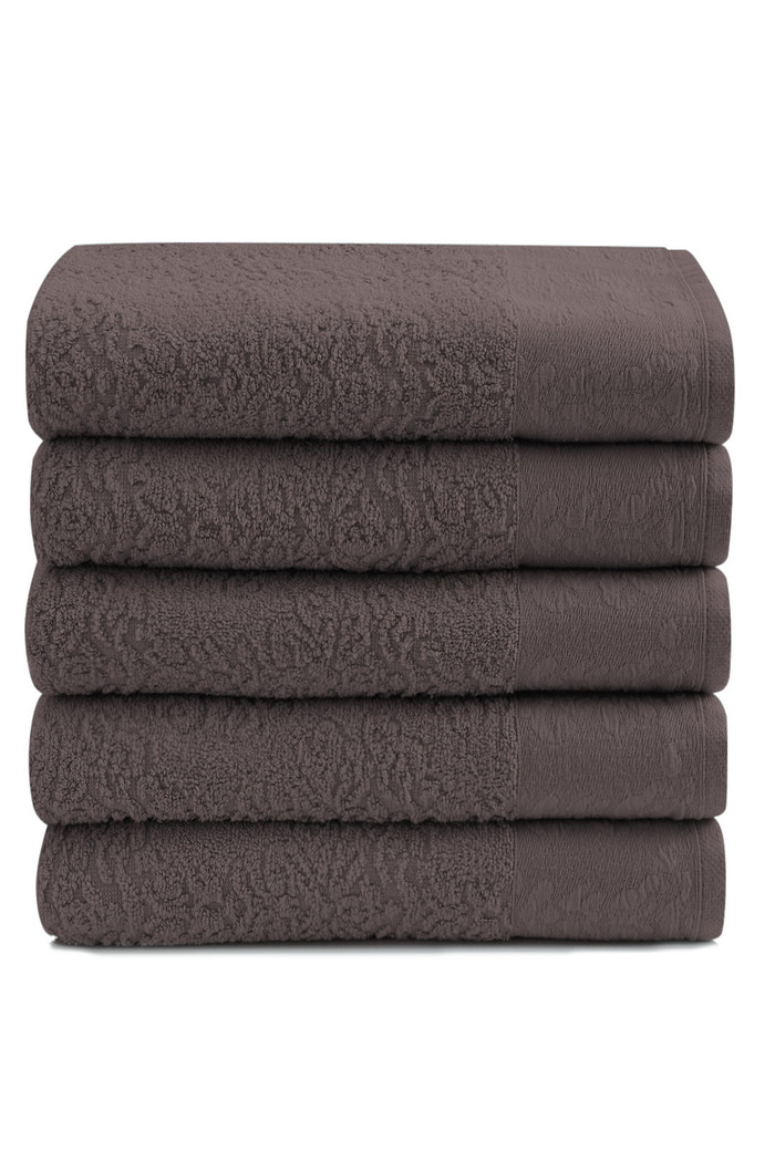 Jogo De Toalhas 5 peças Banho Fio Penteado Splendore Chumbo