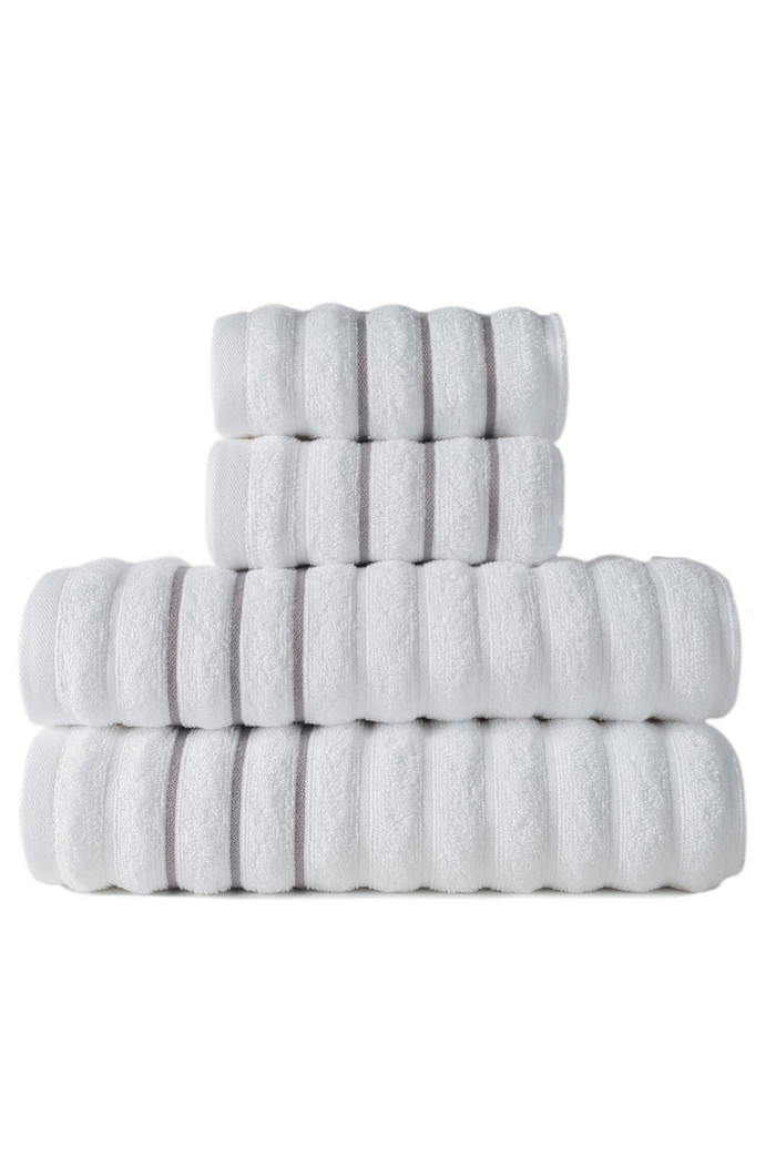 Jogo de Toalha 4 Peças Wave - Branco Jogo Banho