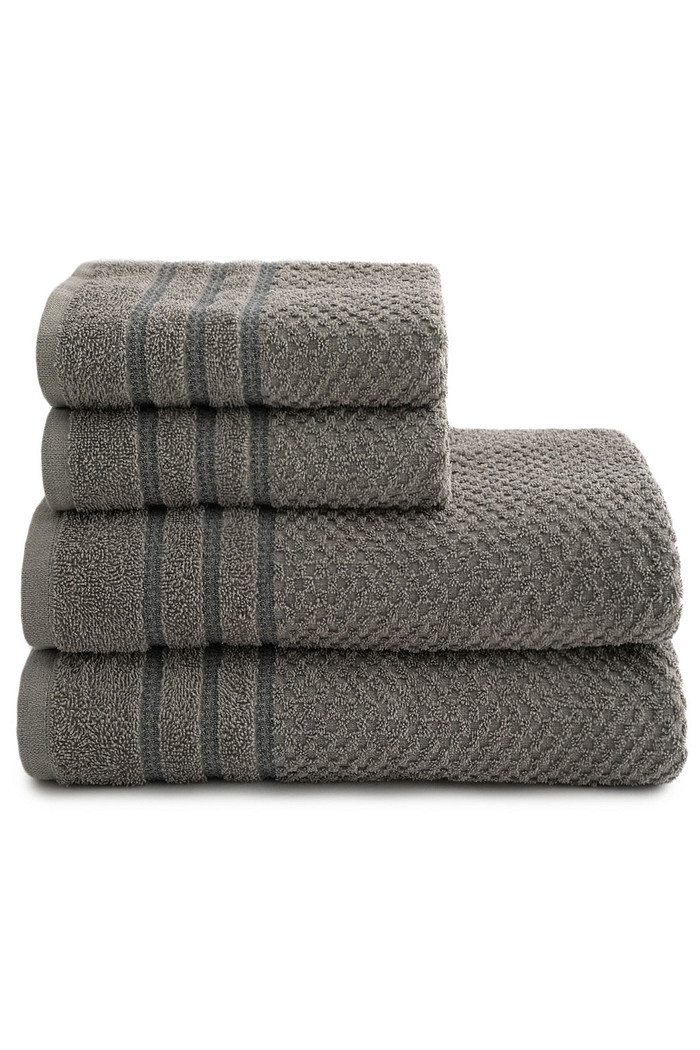 Jogo de Toalha Banhão 350g 4 peças Brisa - Cinza
