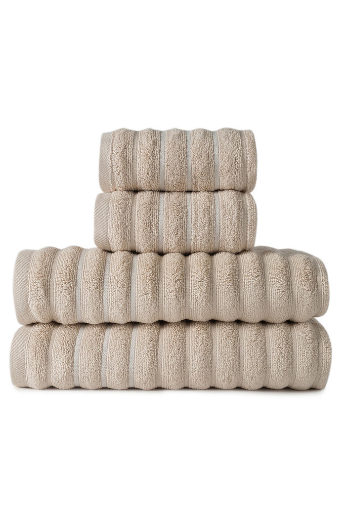 Jogo de Toalha 4 Peças Wave - Bege Jogo Banho