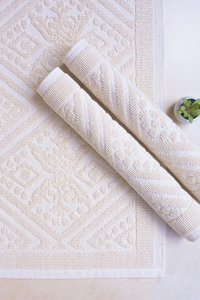 Jogo de Tapete Passadeira 3 Peças Giardino Cru