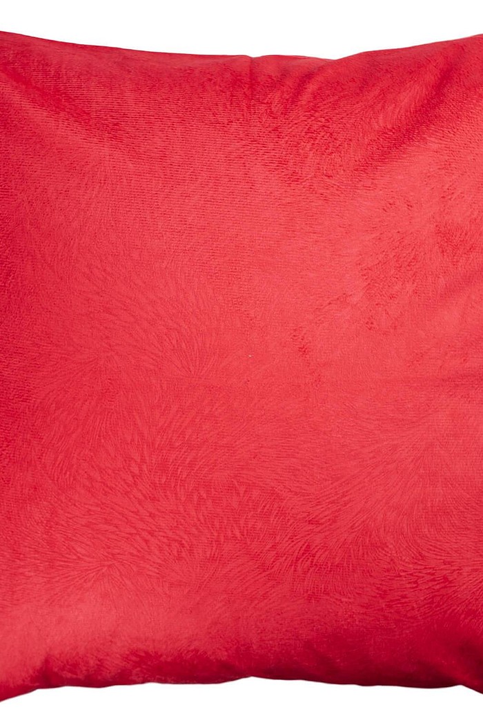 Capa de Almofada Suede Veludo Texturizado 45cm x 45cm - Vermelho