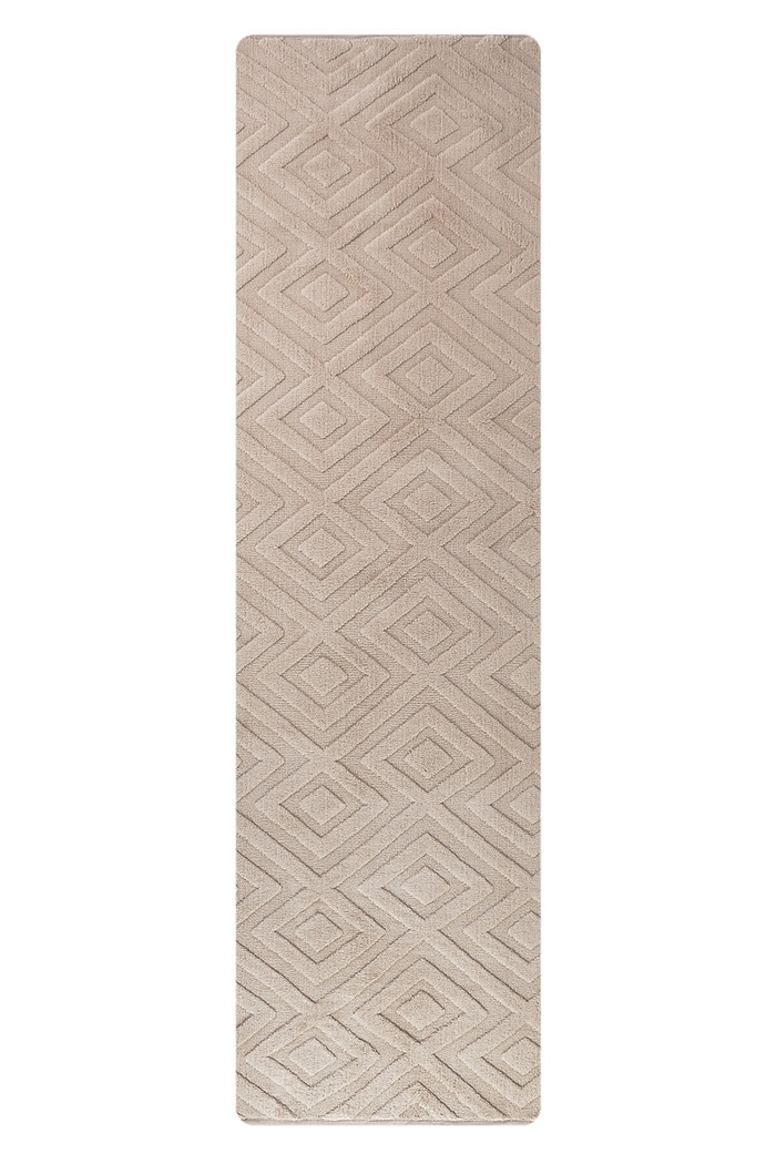 Tapete Passadeira Microfibra SuperSoft Pequim 60x200 - Lotus Bege