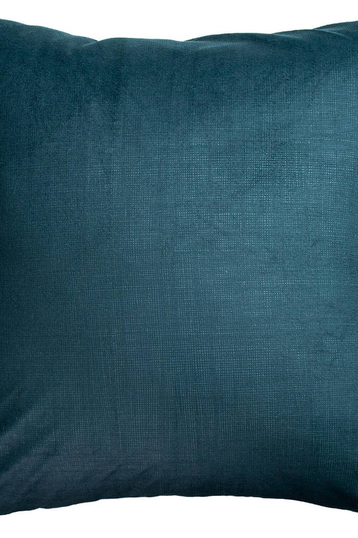 Capa de Almofada Suede Veludo Texturizada 55cm x 55cm - Azul Petroleo