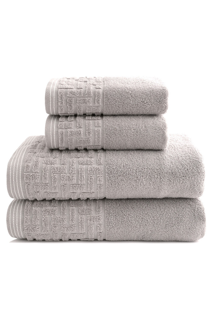 Jogo de Toalha Banhão 500g 4 peças Super Soft Zero Twist Greco - Cinza