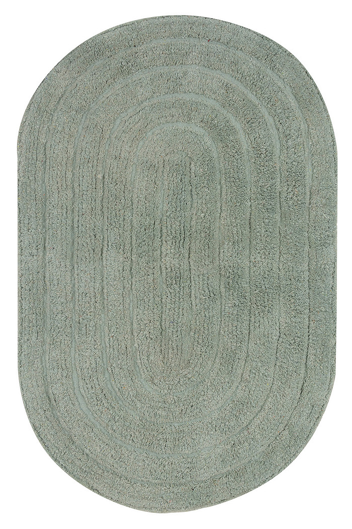 Tapete Viena Oval 50x80cm em Algodão 1200g/m2 Verde
