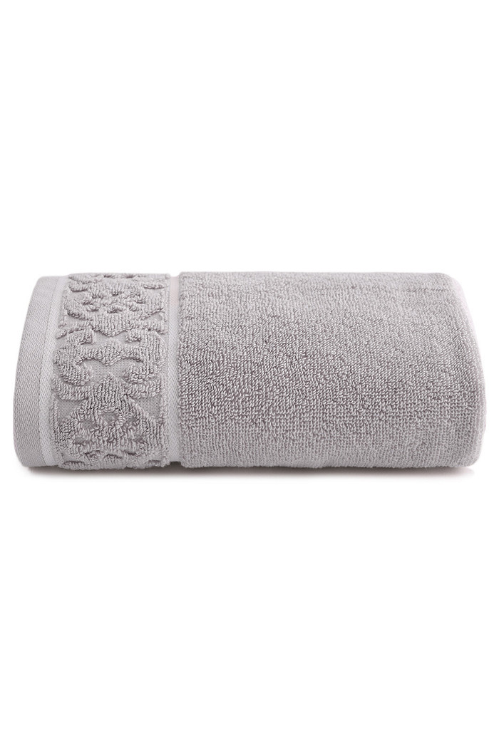 Toalha Rosto 500g Super Soft Zero Twist Arabesco 50cmx70cm Cinza