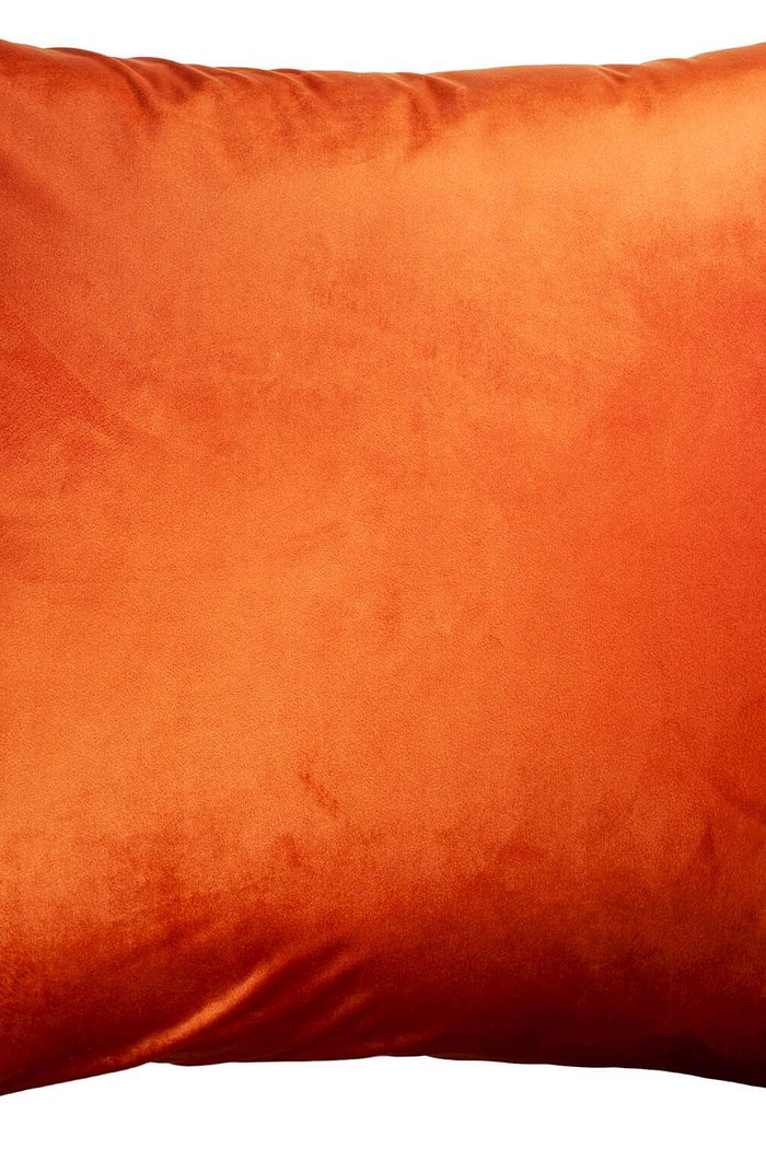 Capa de Almofada Veludo Liso Laranja 55cm x 55cm