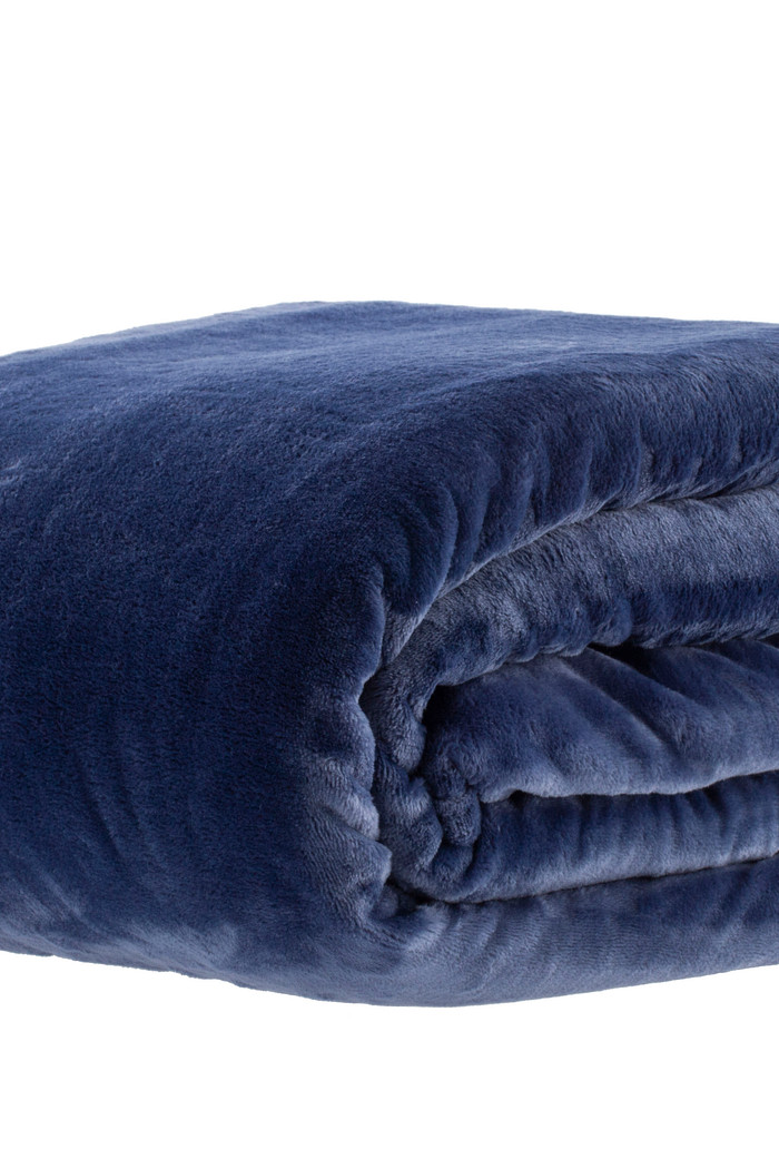 Cobertor King 300g Flanel Aveludado Lucerna - Marinho
