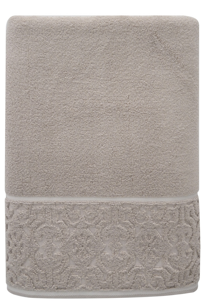 Toalha Banhão 500g Super Soft Zero Twist Arabesco 80cmx150m Bege