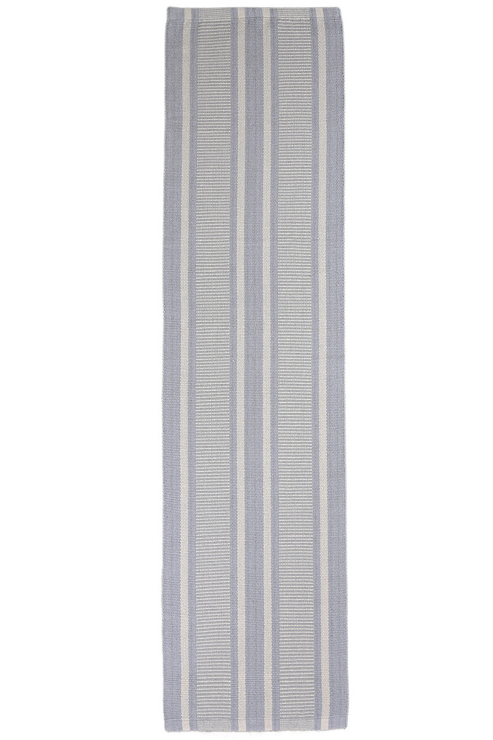 Tapete Passadeira 50x300 Artesanal de Algodão Trama Basic Bruno Cinza