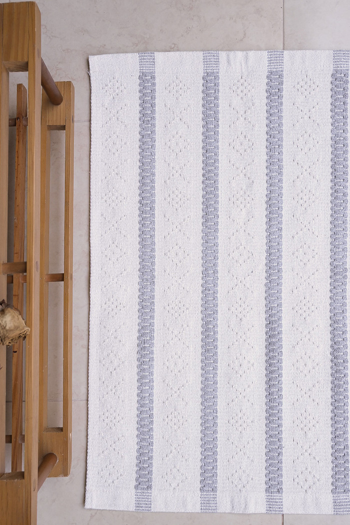 Tapete para Cozinha 50x70 Avulso Veneza Cru e Cinza