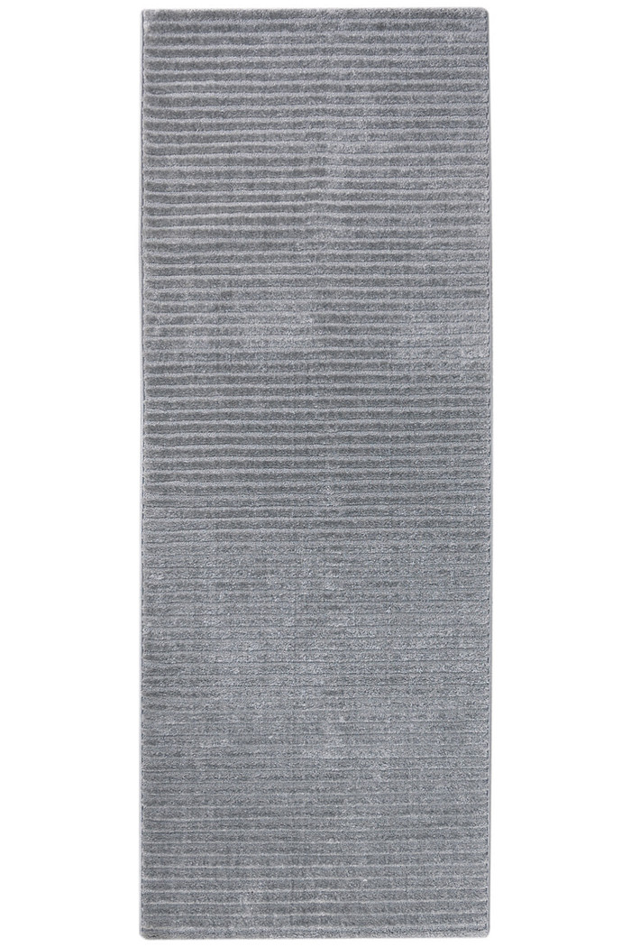 Tapete Passadeira Canelada Cinza Prata 75x400