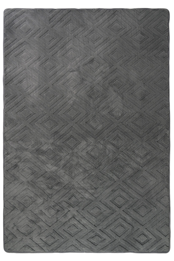 Tapete Microfibra SuperSoft Pequim 140x200 - Lotus Chumbo