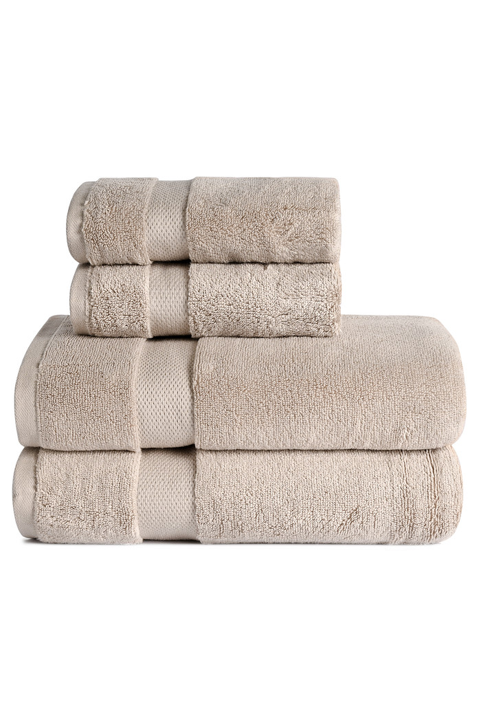 Jogo de Toalha Banhão 500g 4 peças Super Soft Zero Twist - Taupe