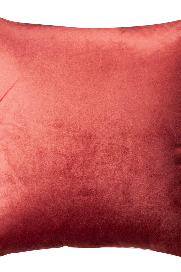 Capa de Almofada Veludo Lisa 45cm x 45cm - Telha