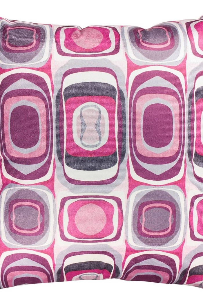 Capa de Almofada Suede Veludo Pedras 45cm x 45cm - Rosa