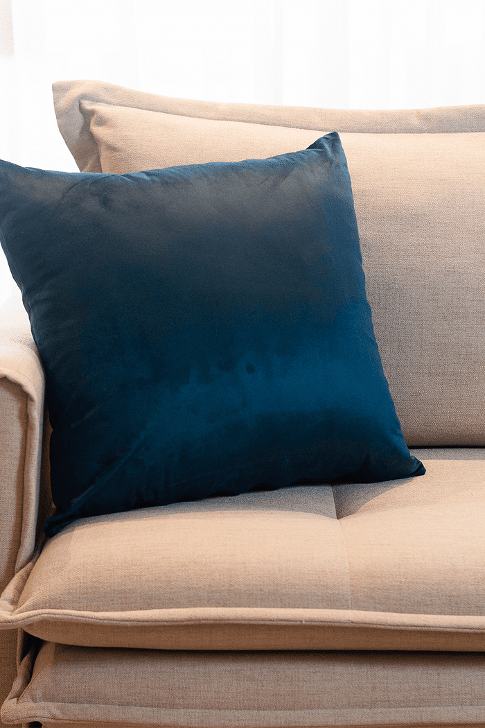 Capa de Almofada Veludo Premium Decorativa - Azul Marinho 50cm x 50cm