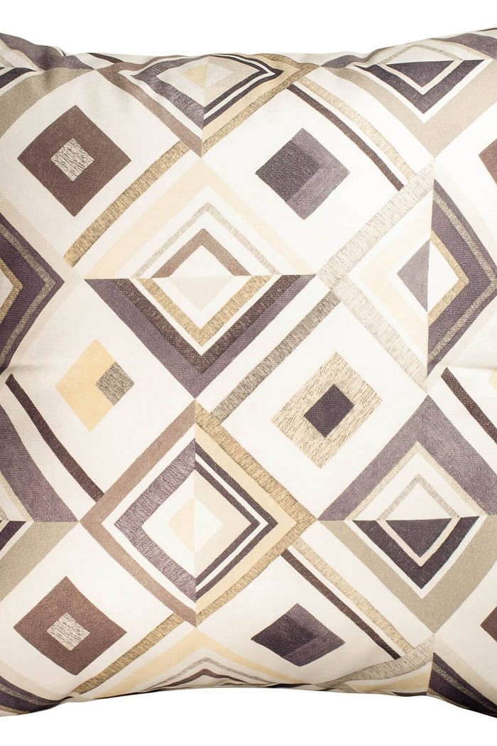 Capa de Almofada Suede Veludo Abstrato 55cm x 55cm - Cru