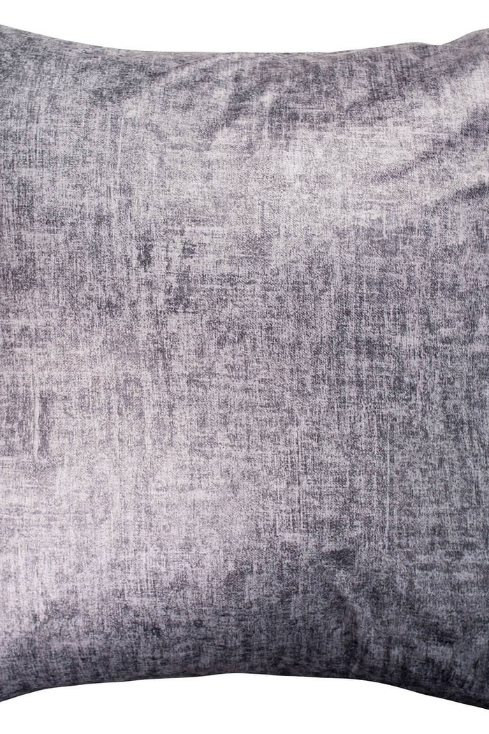 Capa de Almofada Veludo Liso Texturizada 45cm x 45cm - Cinza