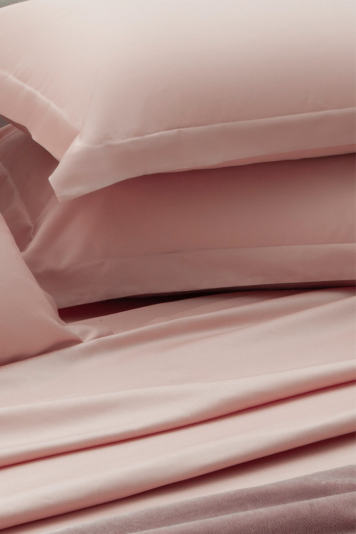 Jogo de Cama Solteiro Cetim 300 Fios 100% Algodão Rose