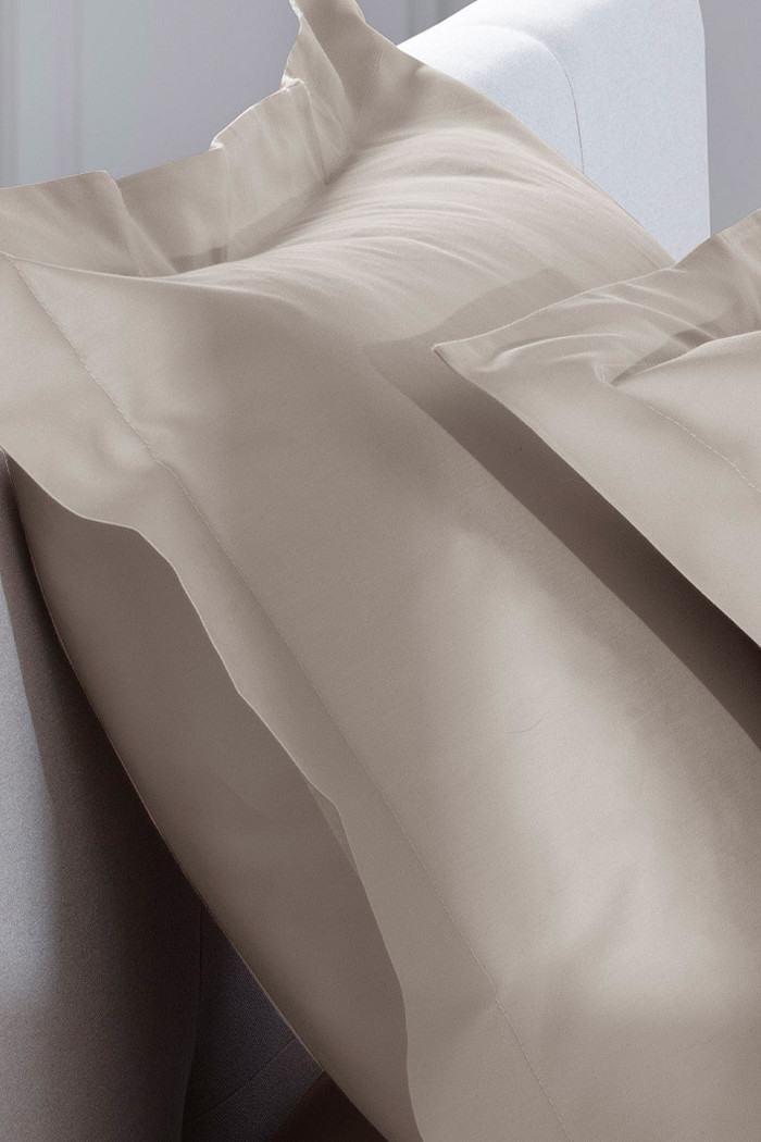 Jogo de Cama Solteiro Cetim 300 Fios 100% Algodão Bege