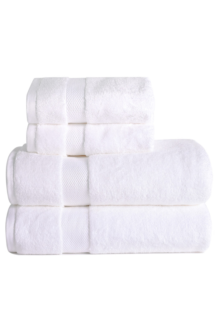 Jogo de Toalha Banhão 500g 4 peças Super Soft Zero Twist - Branco