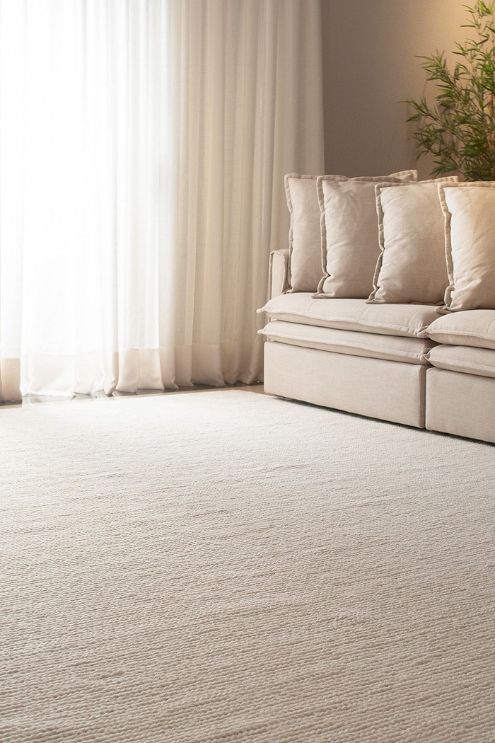 Tapete Indiano Artesanal Algodão e Lã Weaves 300x400