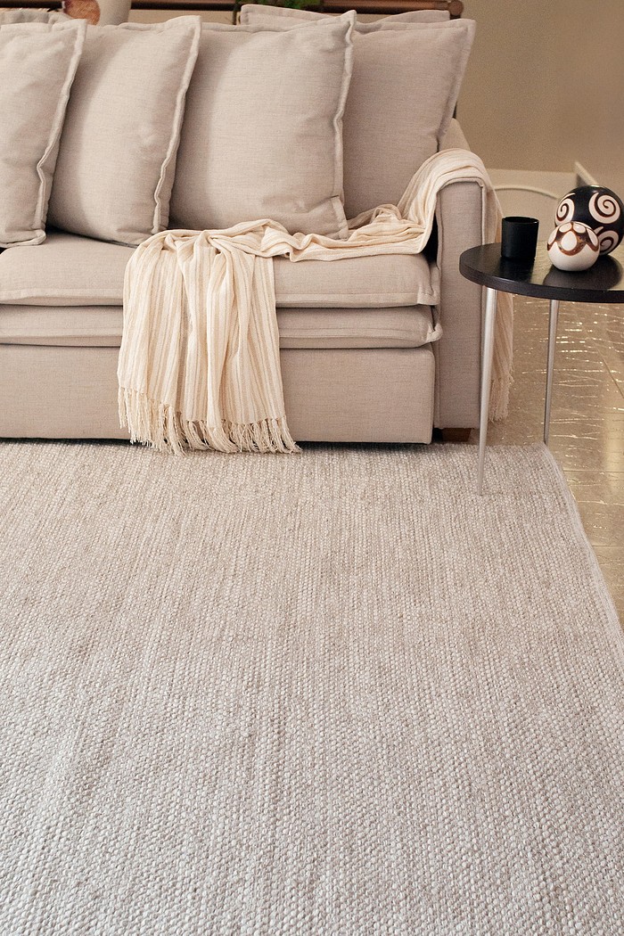 Tapete Indiano Artesanal Algodão e Lã Imara Passadeira 66x180