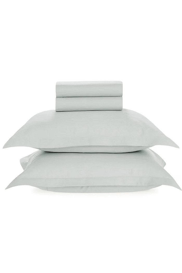 Jogo de Lençol Queen Cetim 400 Fios Cinza