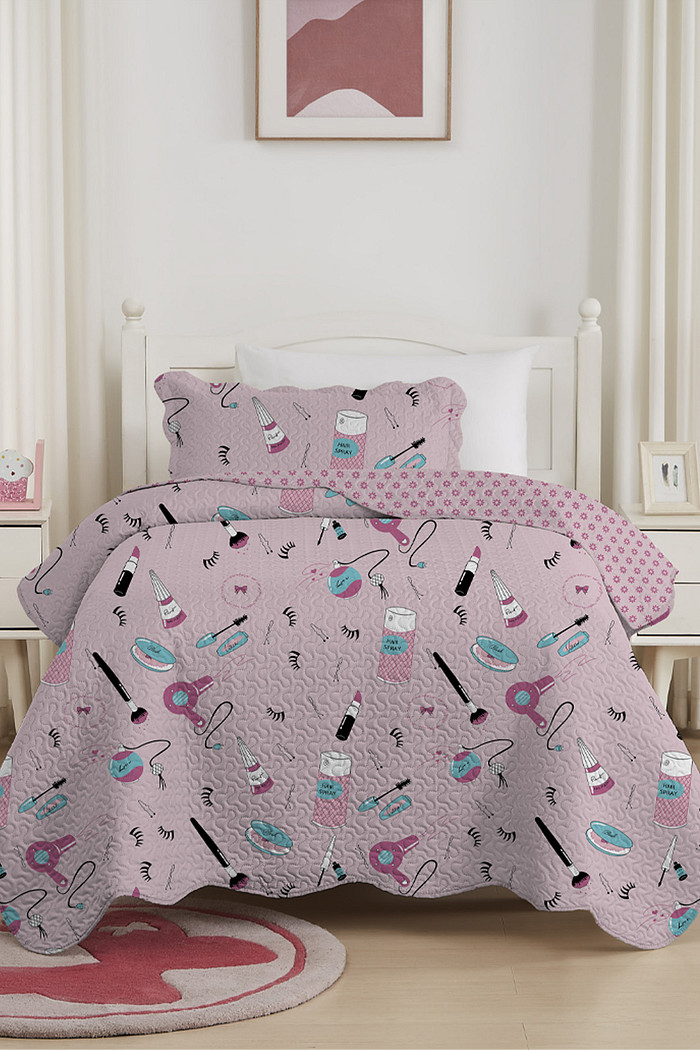 Kit Cobre Leito Colcha Infantil 2 Peças Solteiro Estampada - Girls