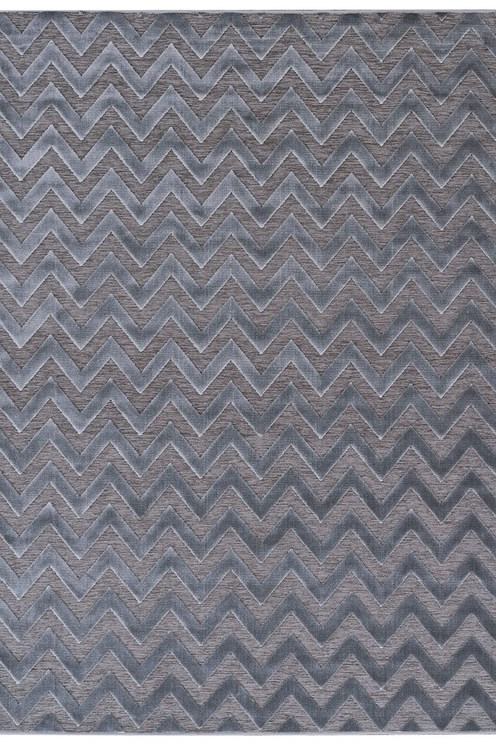 Tapete de Sala Pelo Baixo Egípcio com Relevo Esna Cinza 2,50x3,50