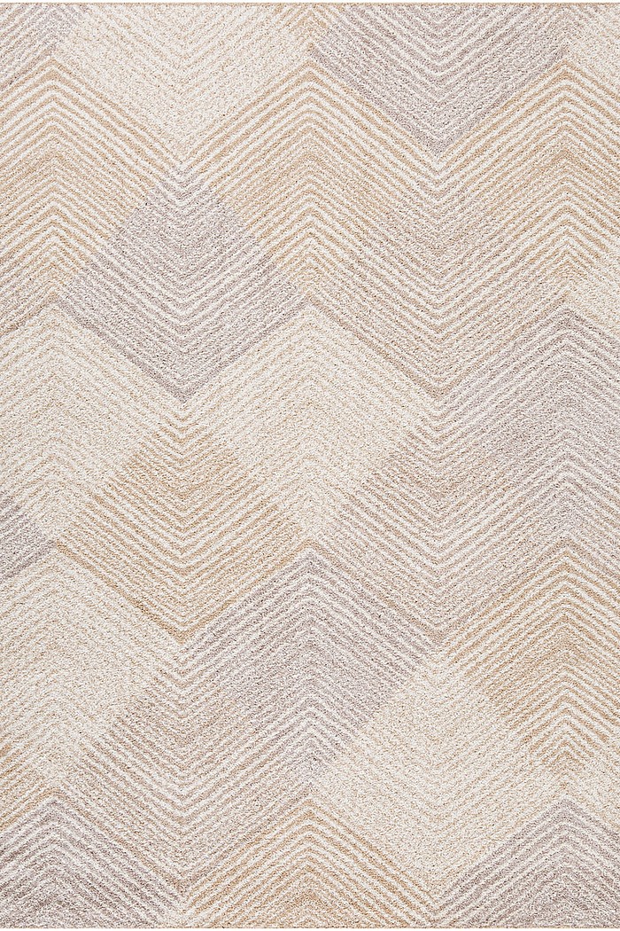 Tapete para Sala Grande Essenciais Chevron Nude 100x150