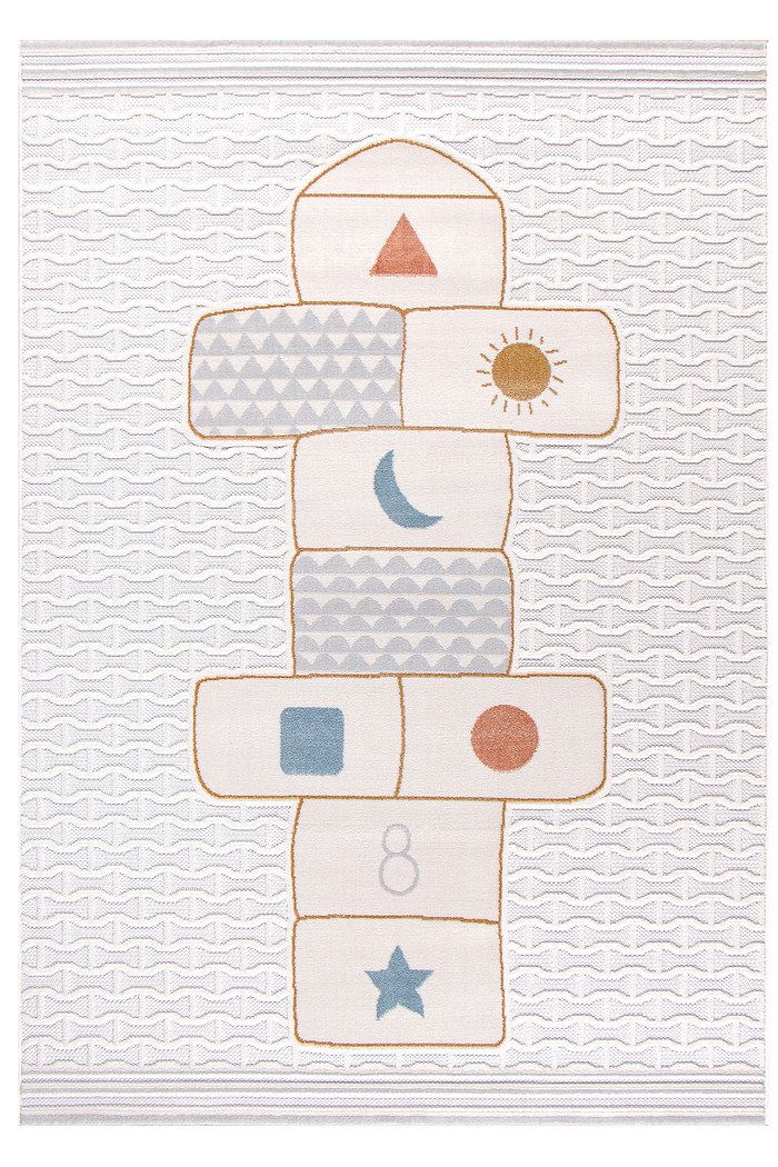 Tapete Infantil Pedagógico Redondo 1,50m Amarelinha