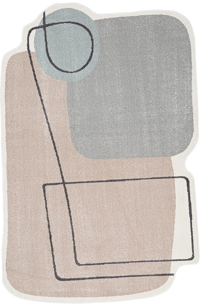 Tapete Organico Sala e Quarto Light Cinza e Rose Traçado 240x300