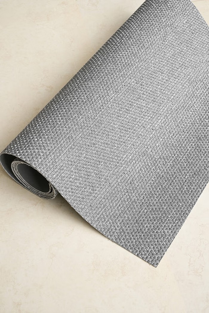 Tapete Passadeira PVC Antiderrapante Palha Cinza Escuro 65x190