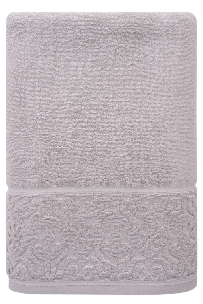 Toalha Banhão 500g Super Soft Zero Twist Arabesco 80cmx150m Cinza