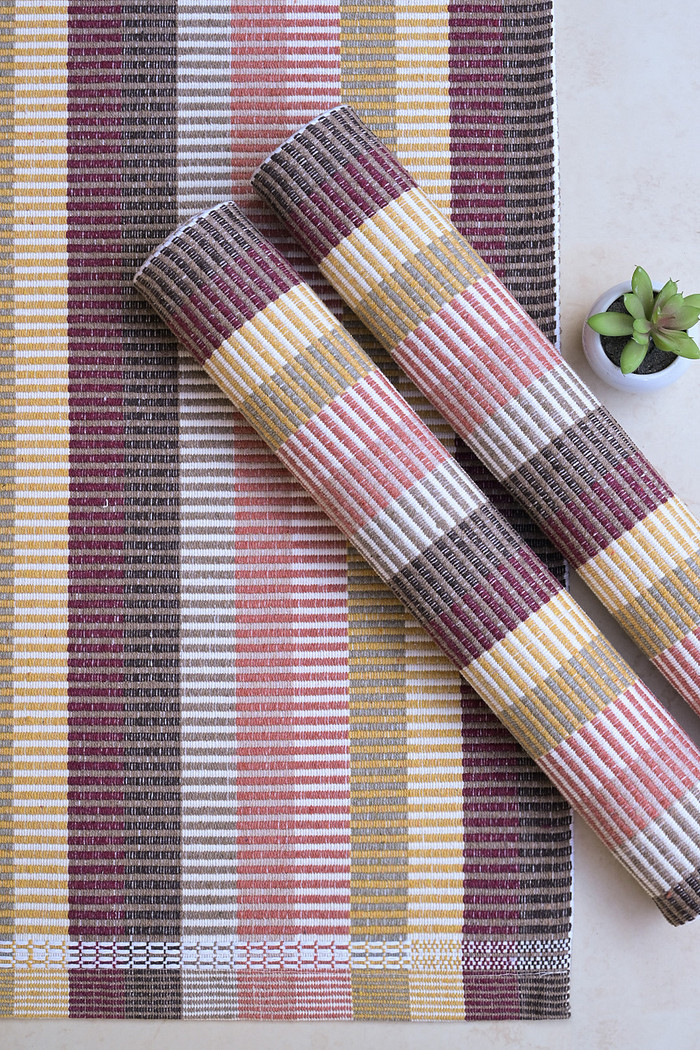 Kit de Cozinha 3 Peças Algodão Aquarela Color Rosa