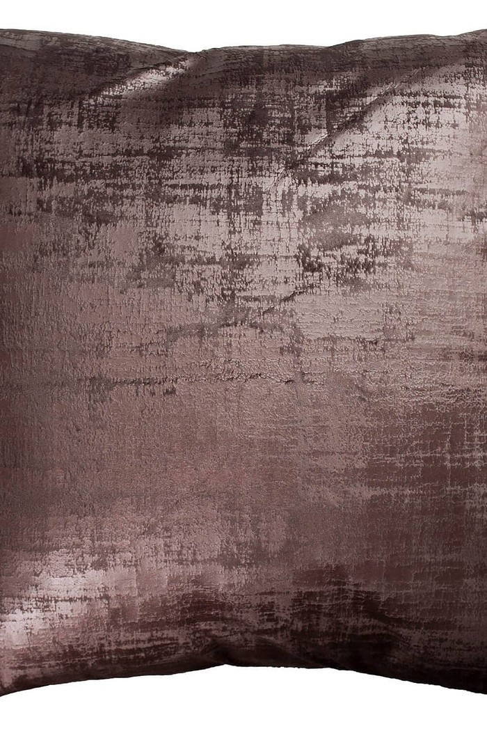 Capa de Almofada Veludo Liso Texturizada 55cm x 55cm - Marrom