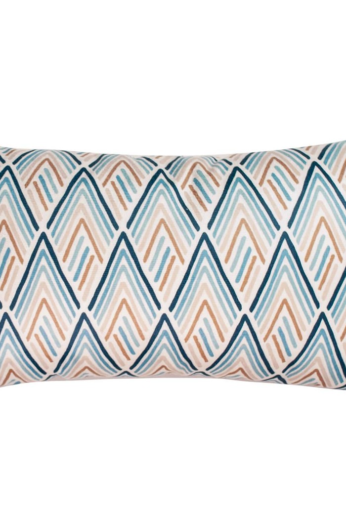 Capa de Almofada Baguete Suede Veludo Grécia 25cm x 42cm - Azul