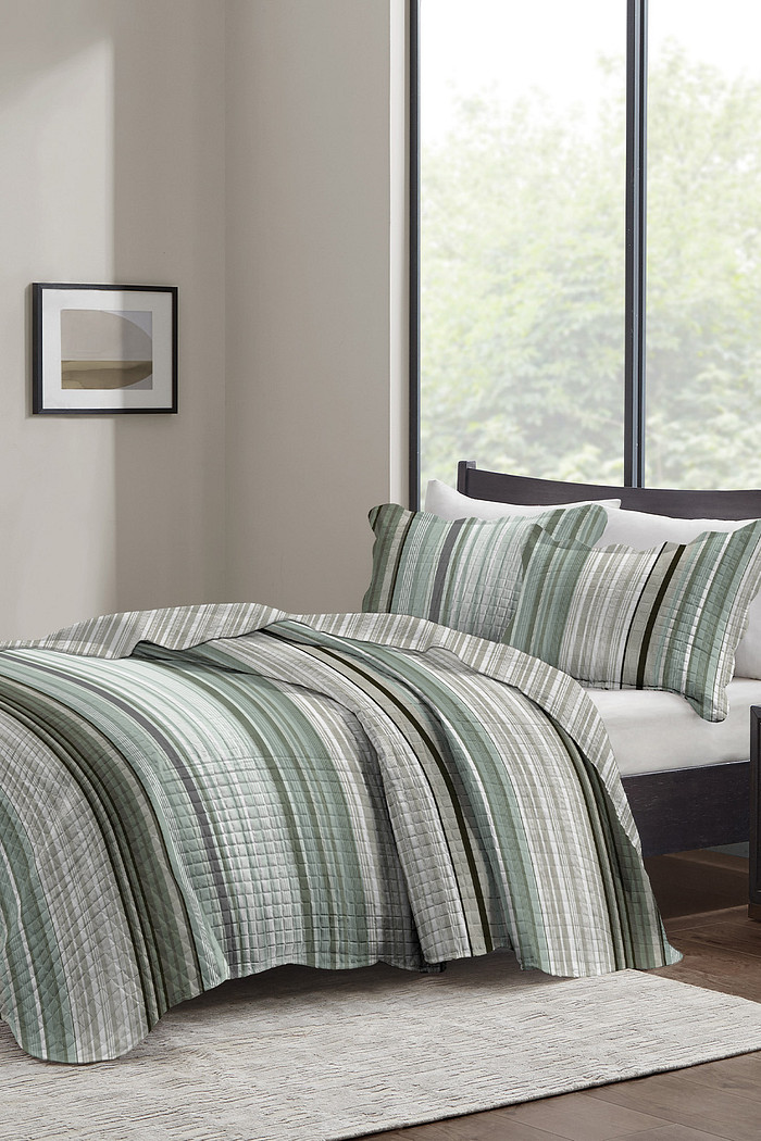 Kit Cobre Leito Colcha King 3 Peças Boutis Estampada Dupla Face -  Hamilton