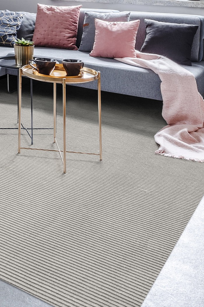 Tapete de Sala Turco Sofy Canelado - Bege 140x200