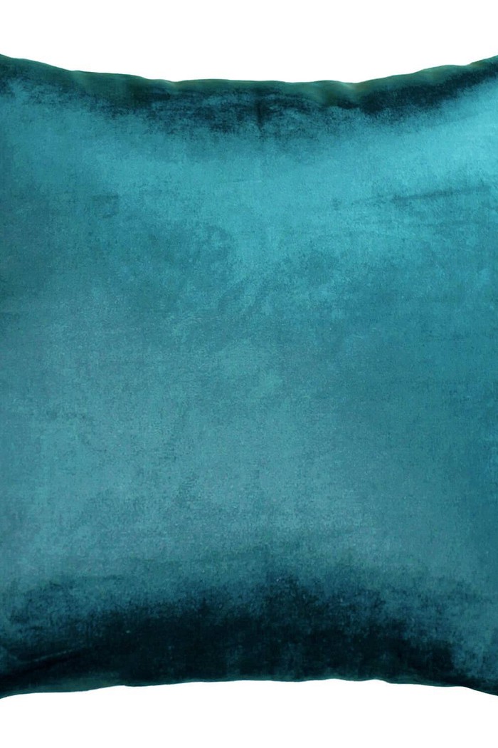 Capa de Almofada Veludo Liso 45cm x 45cm - Azul Petróleo