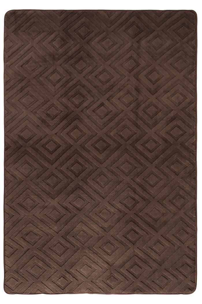 Tapete Microfibra SuperSoft Pequim 140x200 - Lotus Marrom Escuro