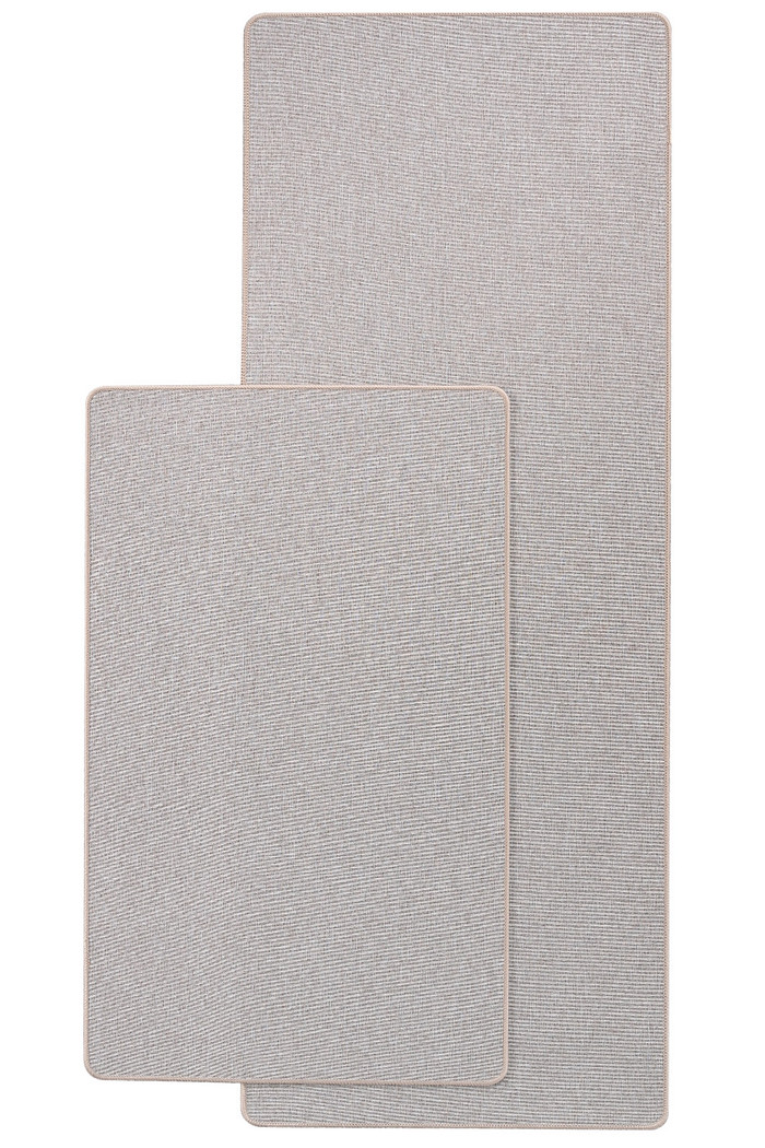 Kit 2 Tapetes Para Cozinha Antiderrapante MultiUso  - Bege