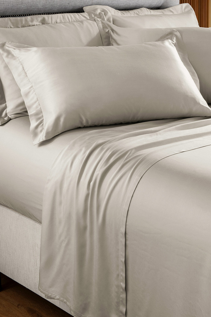 Jogo de Lençol King 4 Peças 300 Fios Bambu Fendi – Hipoalergênico, Termorregulador e Ultra Macio