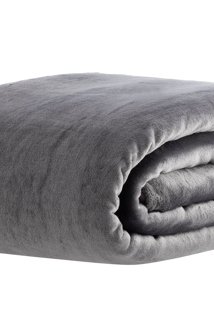 Cobertor Queen 300g Flanel Aveludado Lucerna - Chumbo