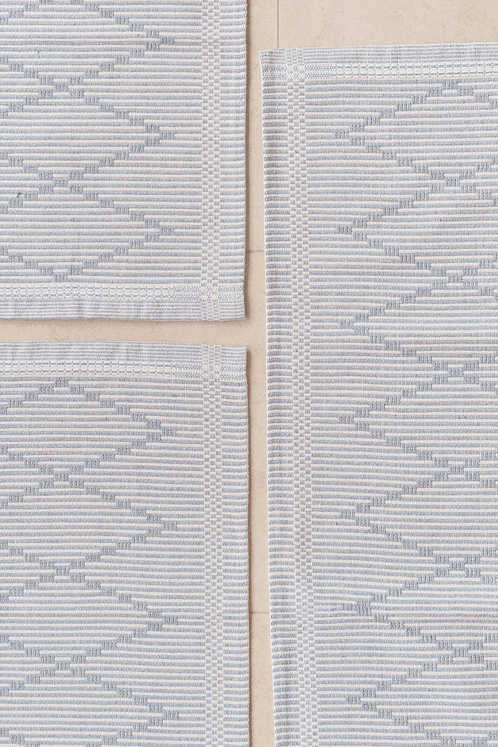 Jogo de Tapete 3 Peças Algodão Zurick Cinza